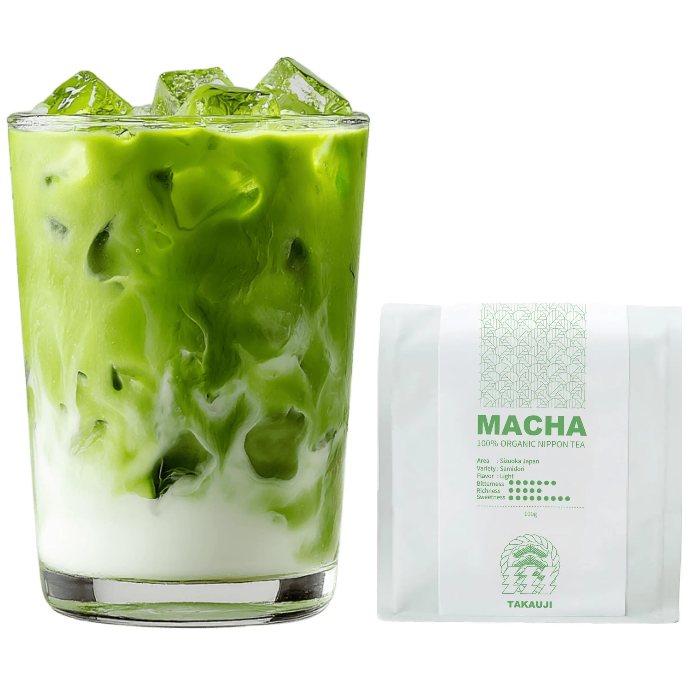 TAKAUJI Matcha Latte & Package